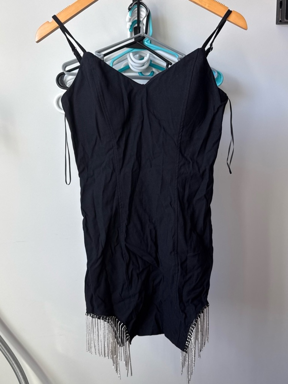 Black fringe dress